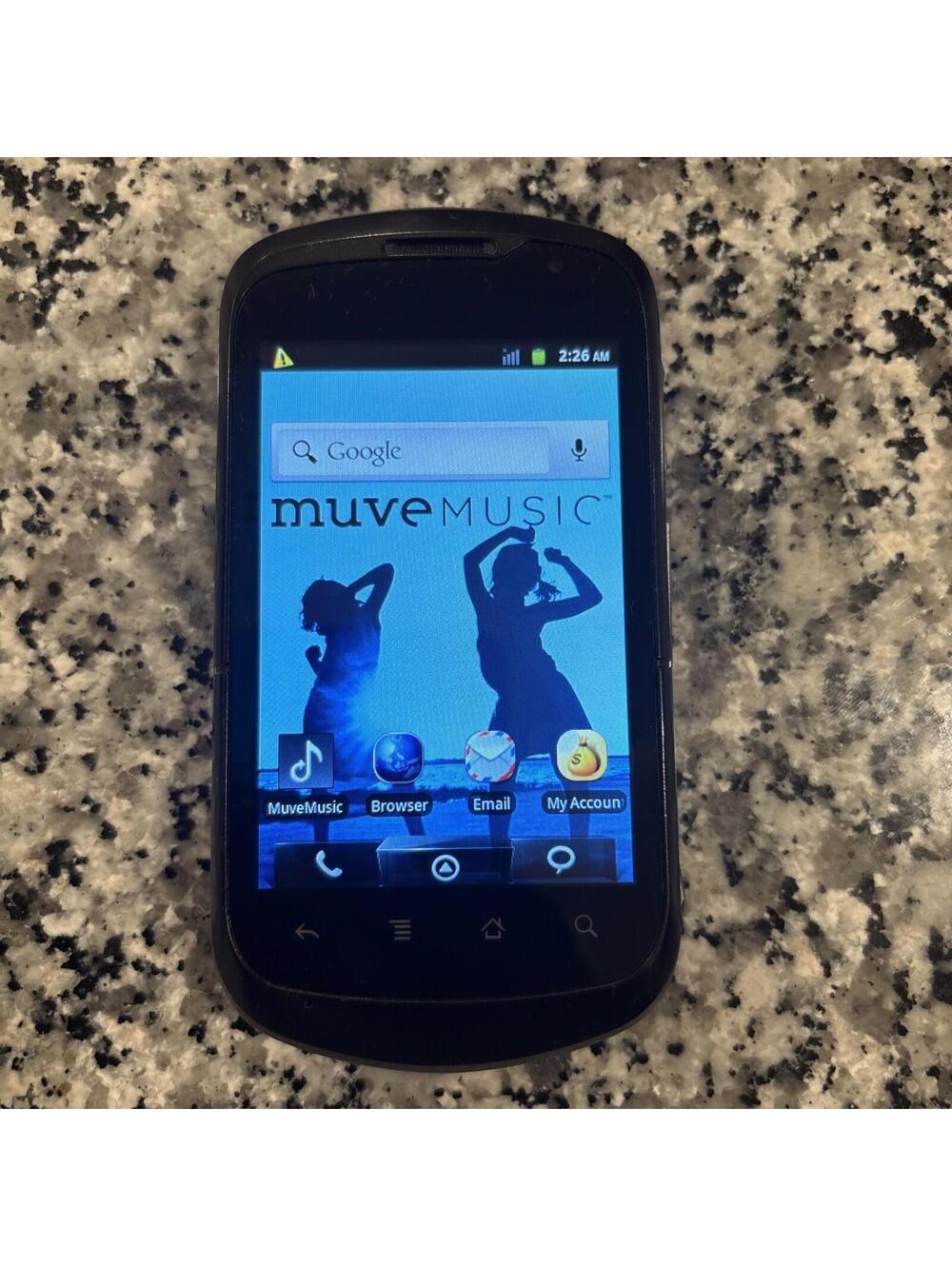 Cricket Groove X501 1GB Black Muve Music Cell Phone Very Good Used  Very Rare